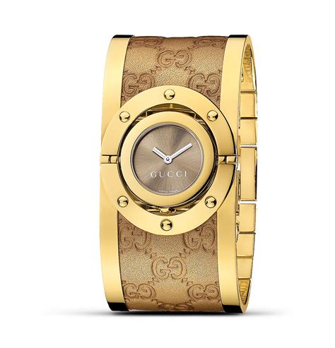 gucci twirl brown leather watch bloomingdales sold out|Gucci twirl watch gold.